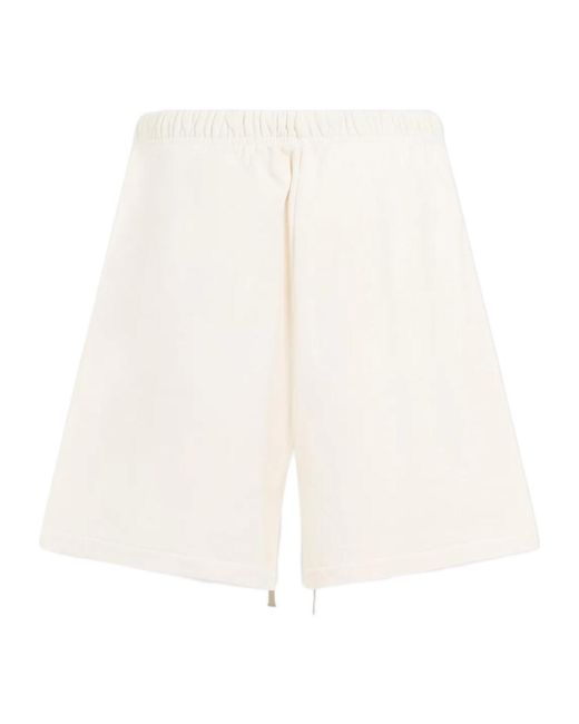 Fear Of God White High Waist Drawstring Shorts for men