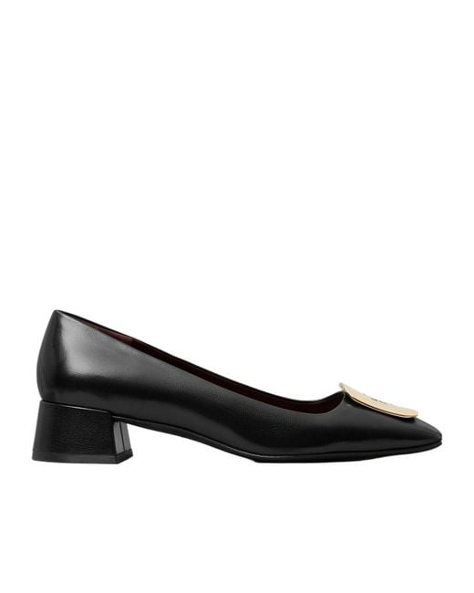 Tory Burch Black Georgia Square-Toe Pumps