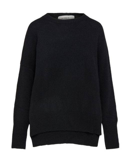 Lisa Yang Black Mila Round-Neck Sweater