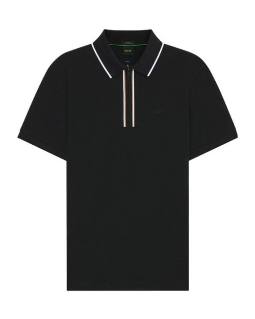 Boss Black Boss Zip Placket Polo Shirt for men