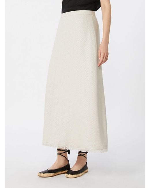 Max Mara White 'S Fiocchi A-Line Skirt
