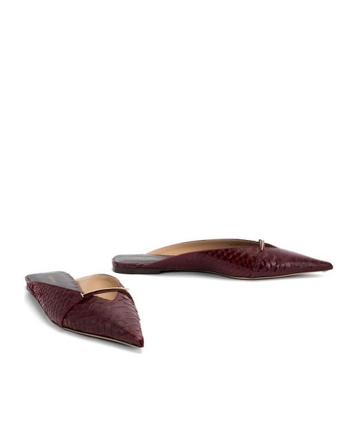 Tom Ford Brown Embossed Pointed Mules
