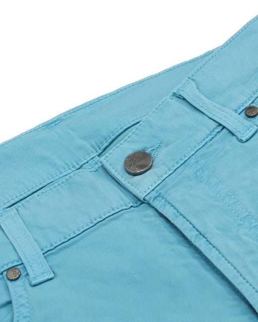 Versace Blue Logo Straight Jeans for men