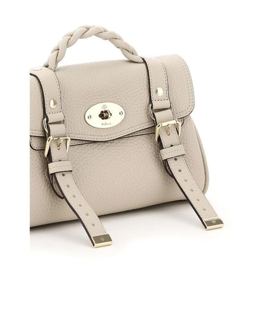 Mulberry Natural Alexa Buckled Mini Crossbody Bag