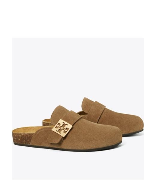 Tory Burch Brown Mellow Suede Mules