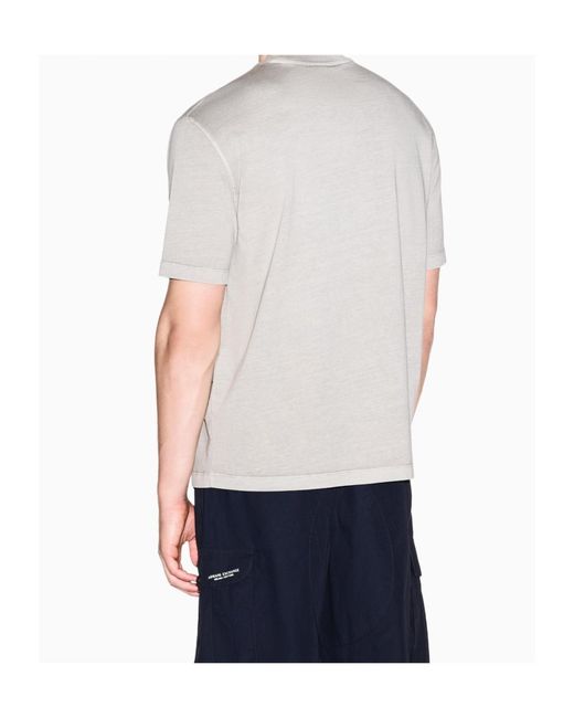 ARMANI EXCHANGE White Logo-Print Crew-Neck T-Shirt for men