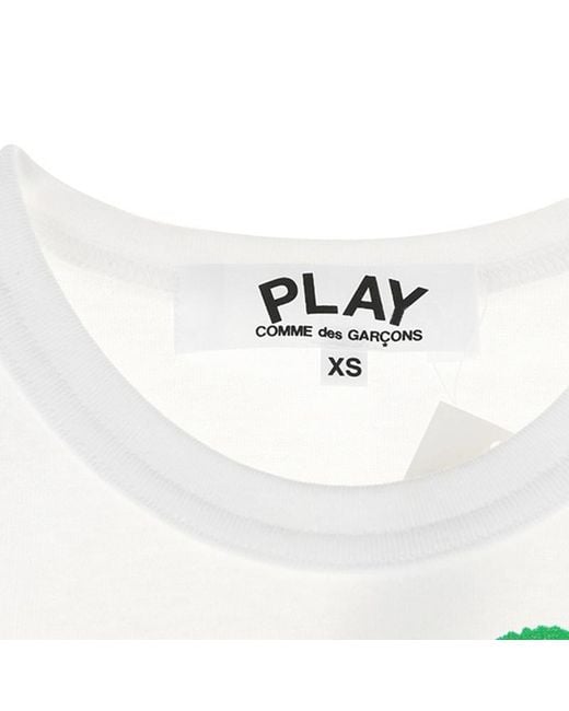 Comme des Garçons Green Heart-Shaped Round Collar T-Shirt