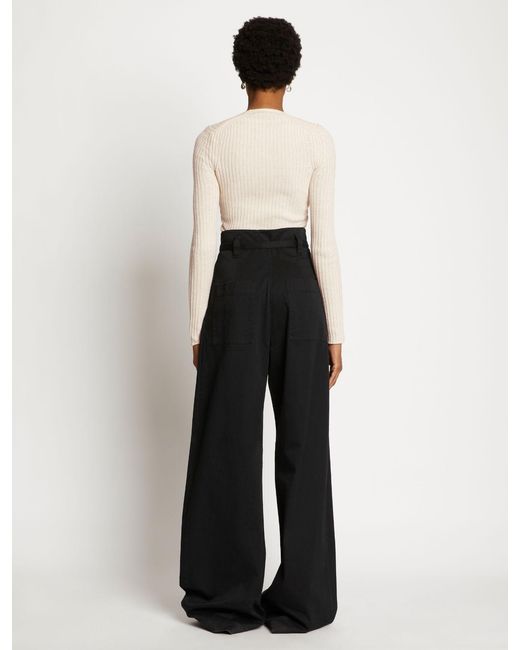 Proenza Schouler Natural Label Scoop Neck Knitted Top