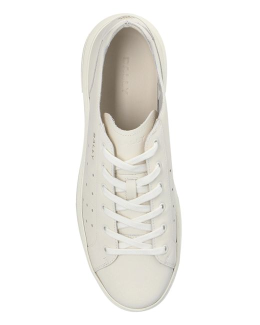 Bally White Lift Perforated Low-Top Sneakers for men