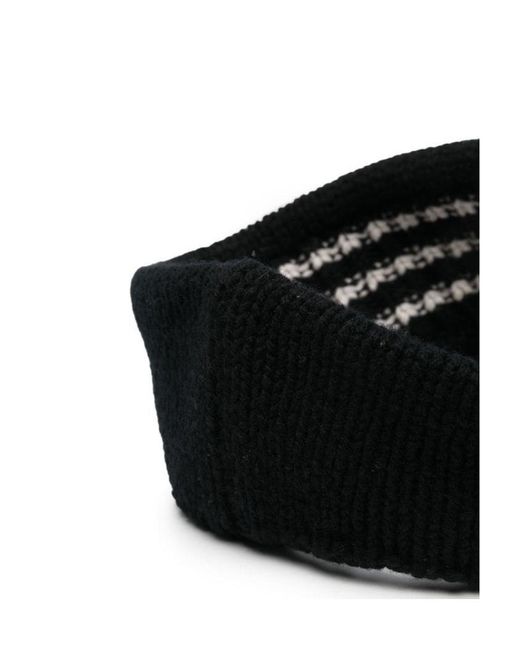 Etro Black Wool Tricot Visor