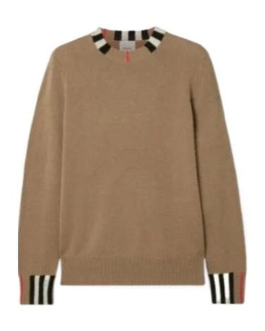Burberry Brown Rib Round-Neck Sweater