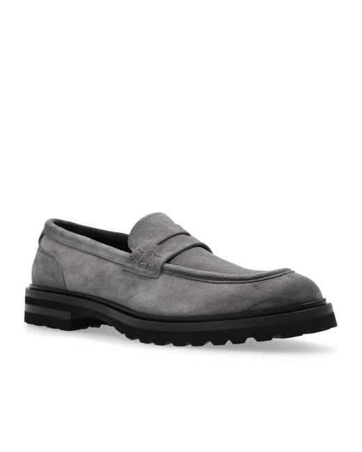 Dolce & Gabbana Gray Round Toe Loafers for men