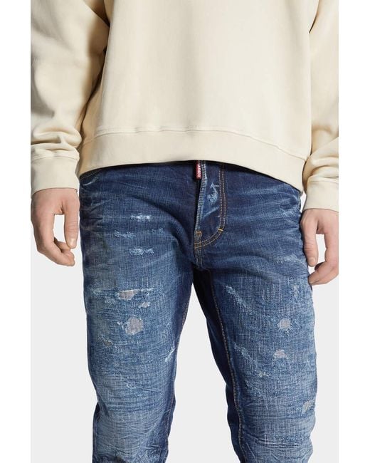 DSquared² Blue Cool Guy Distressed Jeans for men