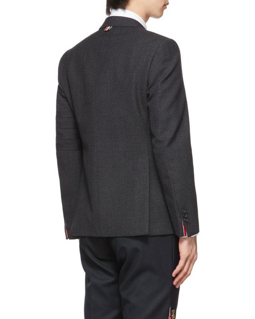 Thom Browne Black Bar Motif Single-Breasted Blazer for men