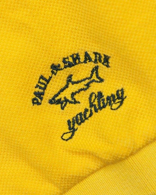 Paul & Shark Yellow Logo Embroidered Polo Shirt for men