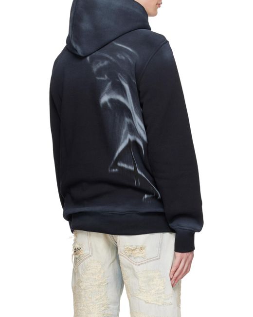 1017 ALYX 9SM Blue Logo-Print Wave Hoodie for men
