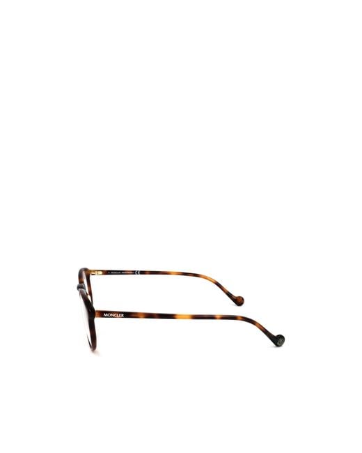 Moncler Metallic Eyewear Round Frame Glasses for men