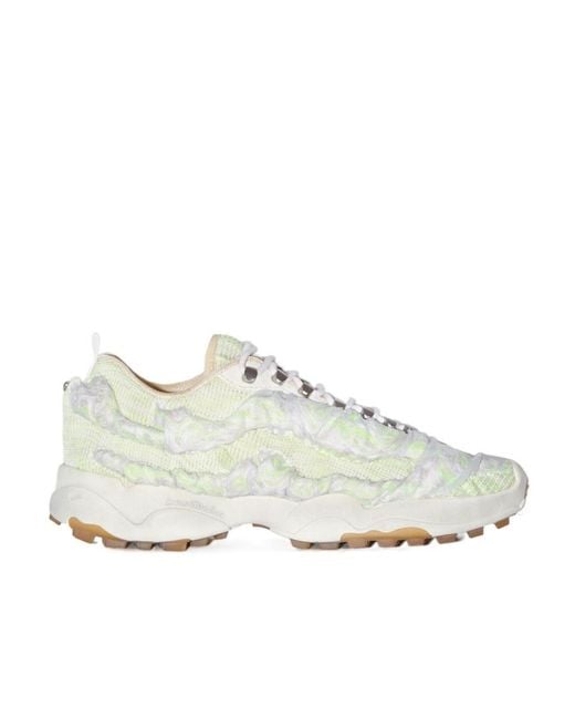 Acne White Bubba Lace-Up Sneakers for men