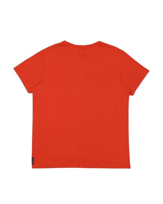 Armani Jeans Red Round-Necked Logo T-Shirt for men
