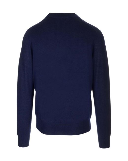 Isabel Marant Blue Crewneck Knitted Jumper for men