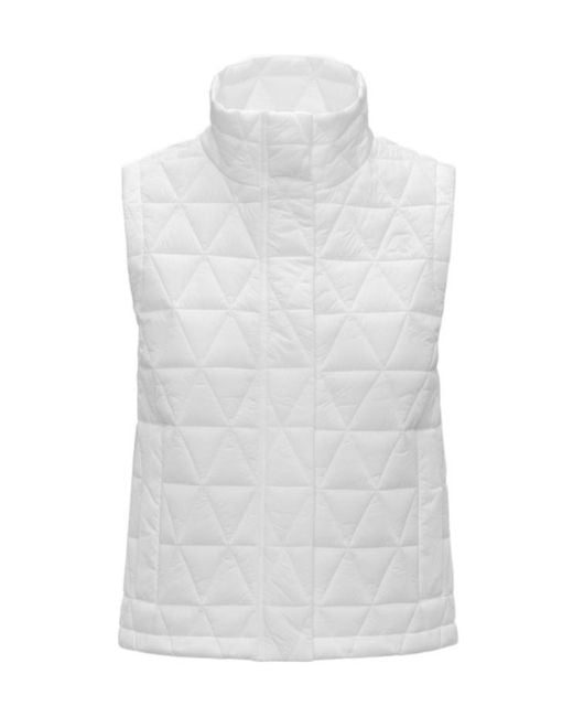 K-Way White Quilted Sleeveless Jacket