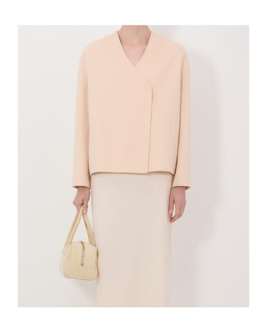 Loulou de Saison Pink Maara Asymmetric Collarless Jacket