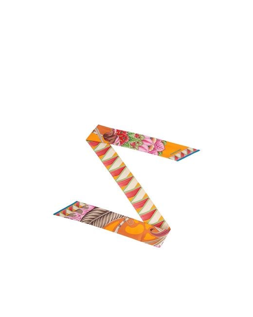 Ferragamo White Ferragamo Printed Twill Scarf