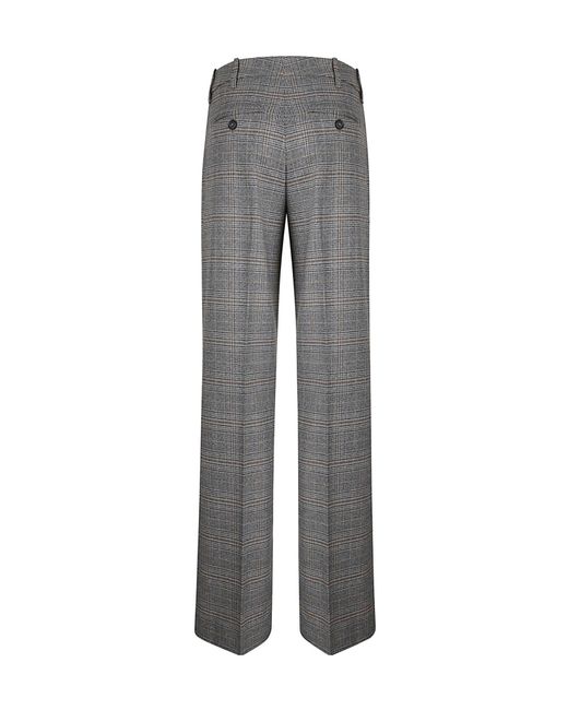 True Royal Gray Checked Wide-Leg Pants