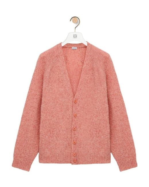 Loewe Pink V-Neck Buttoned Cardigan for men