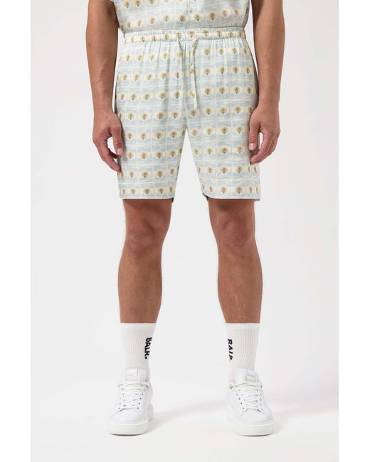 BALR Blue Elastic Waist Shorts for men