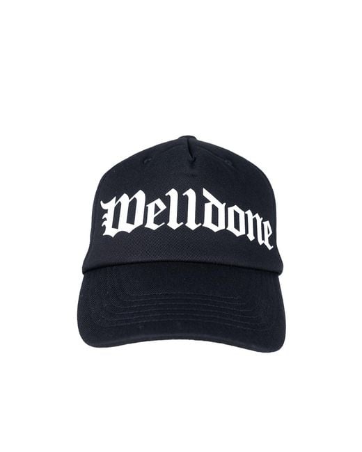 we11done Blue Logo Baseball Hat for men
