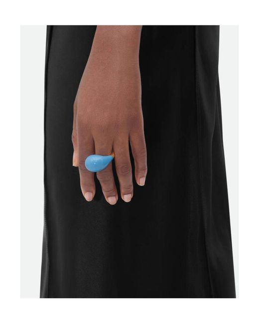 Bottega Veneta Blue Logo Ring