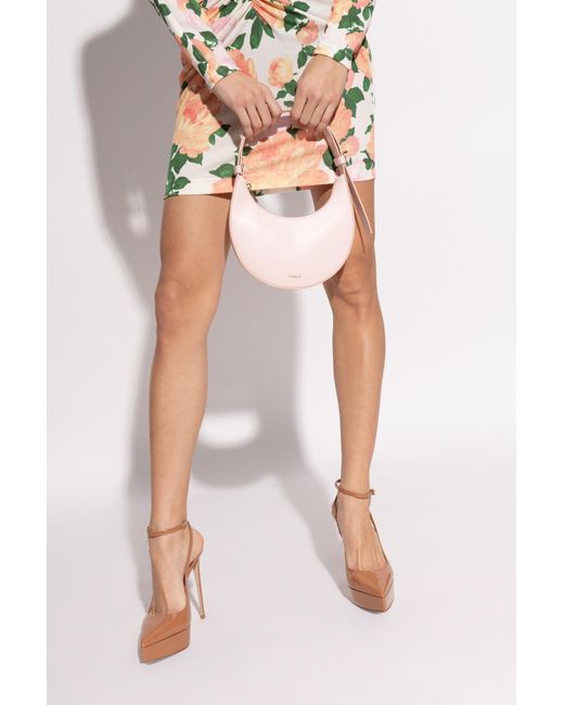 Furla Pink Delizia Logo Printed Mini Shoulder Bag