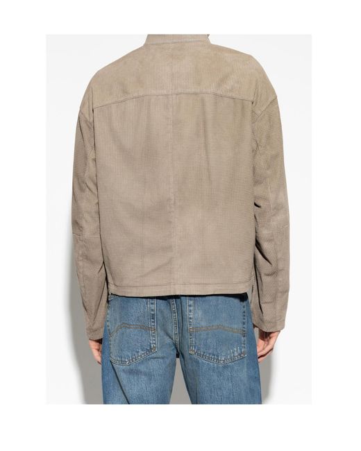 Emporio Armani Natural High Neck Zip-Up Jacket for men
