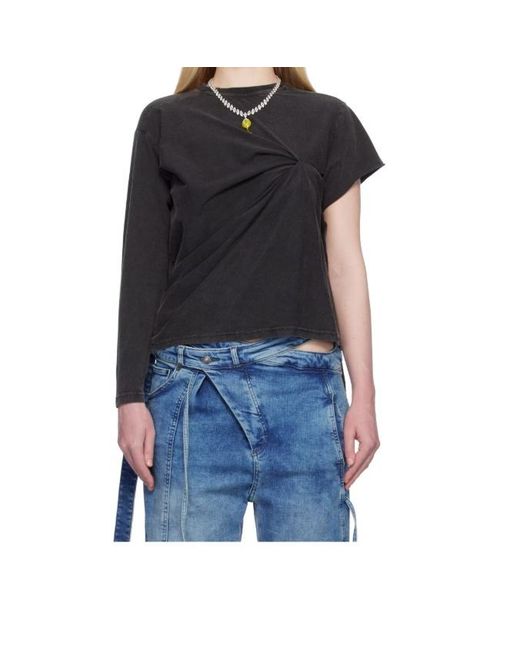 OTTOLINGER Black Wrinkled T-Shirt
