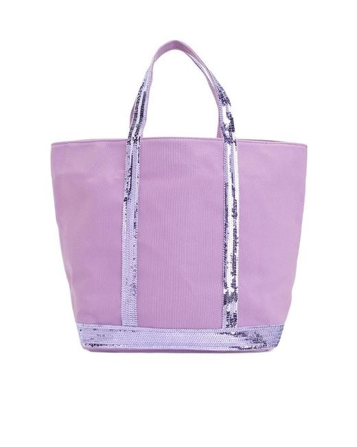 Vanessa Bruno Purple Cabas Logo Tote