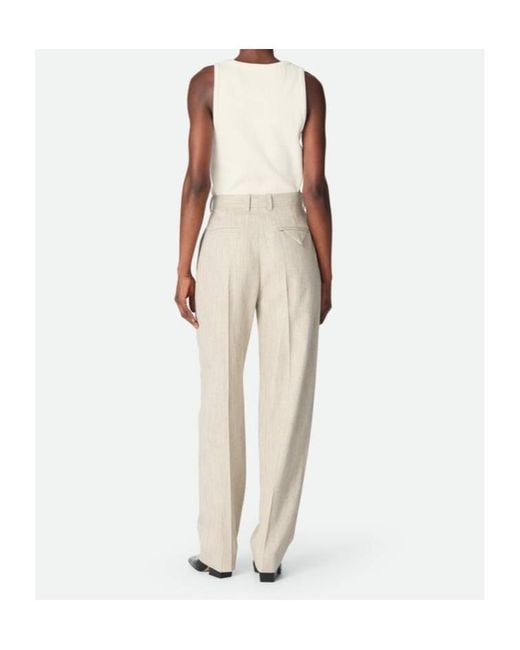 Bottega Veneta White Tailored Tapered Leg Pants