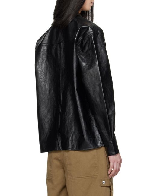 Isabel Marant Black Isabel Marant Étoile Abelia Buttoned Overshirt