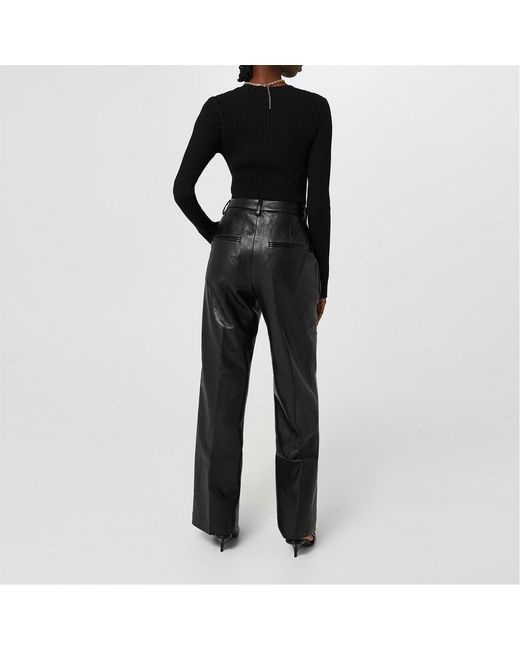 Anine Bing Black Belt Loop Casual Pants