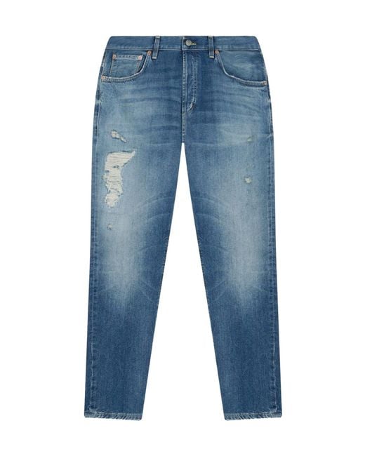 Dondup Blue Ripped Jeans for men