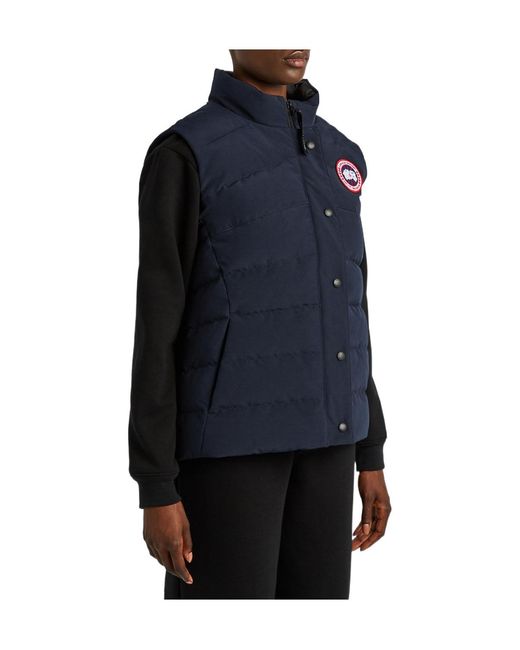 Canada Goose Blue Free-Style Quilted Shell Vest