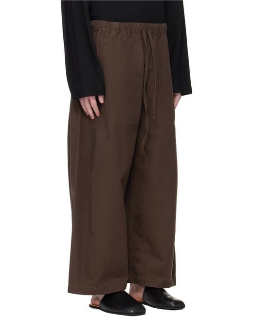 Entire studios Brown Loft Barrel-Leg Pants for men