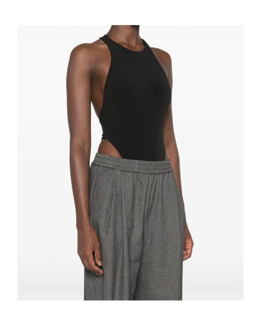 ANDAMANE Black Fonda Racerback Bodysuit