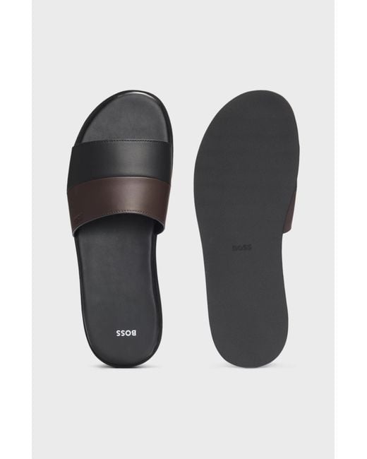 Boss Multicolor Logo-Debossed Slides for men