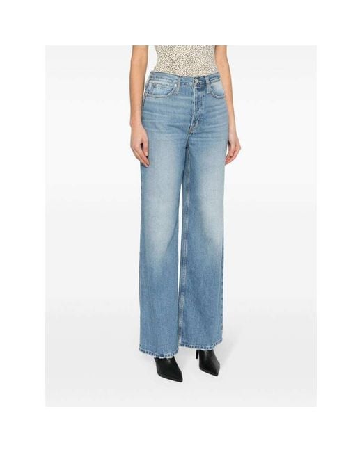 FRAME Blue The 1978 High-Waist Wide-Leg Jeans