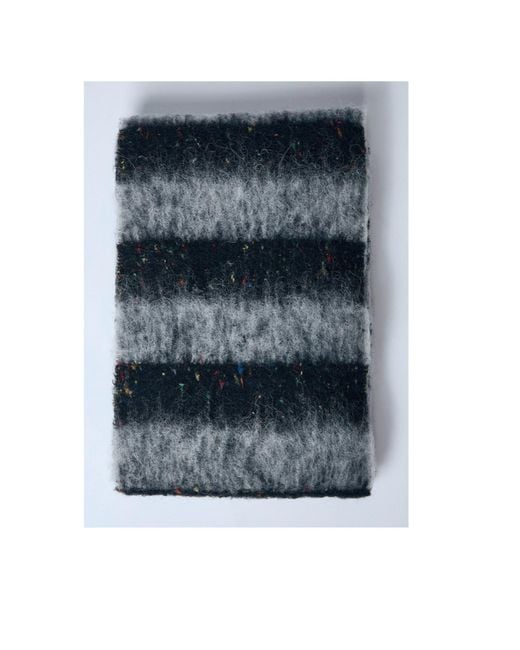 Acne Blue Stripe Pattern Scarf for men