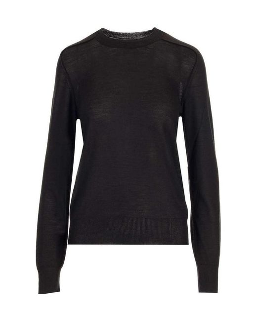 Bottega Veneta Black Crew-Neck Knitted Jumper
