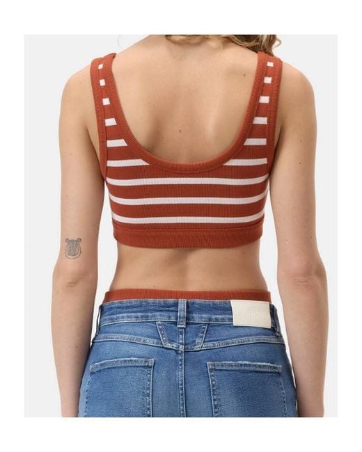 Closed Red Striped Bralette