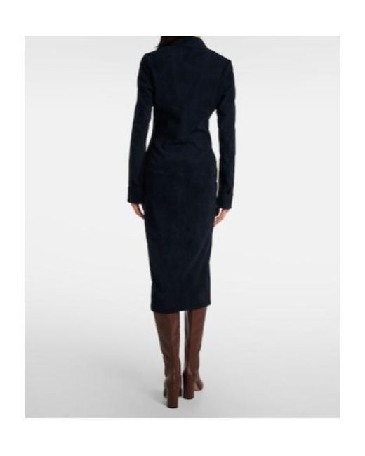 Stouls Blue Becky Suede Shirtdress