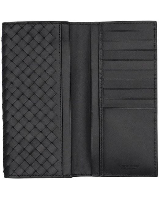 Bottega Veneta Black Folding Wallet for men